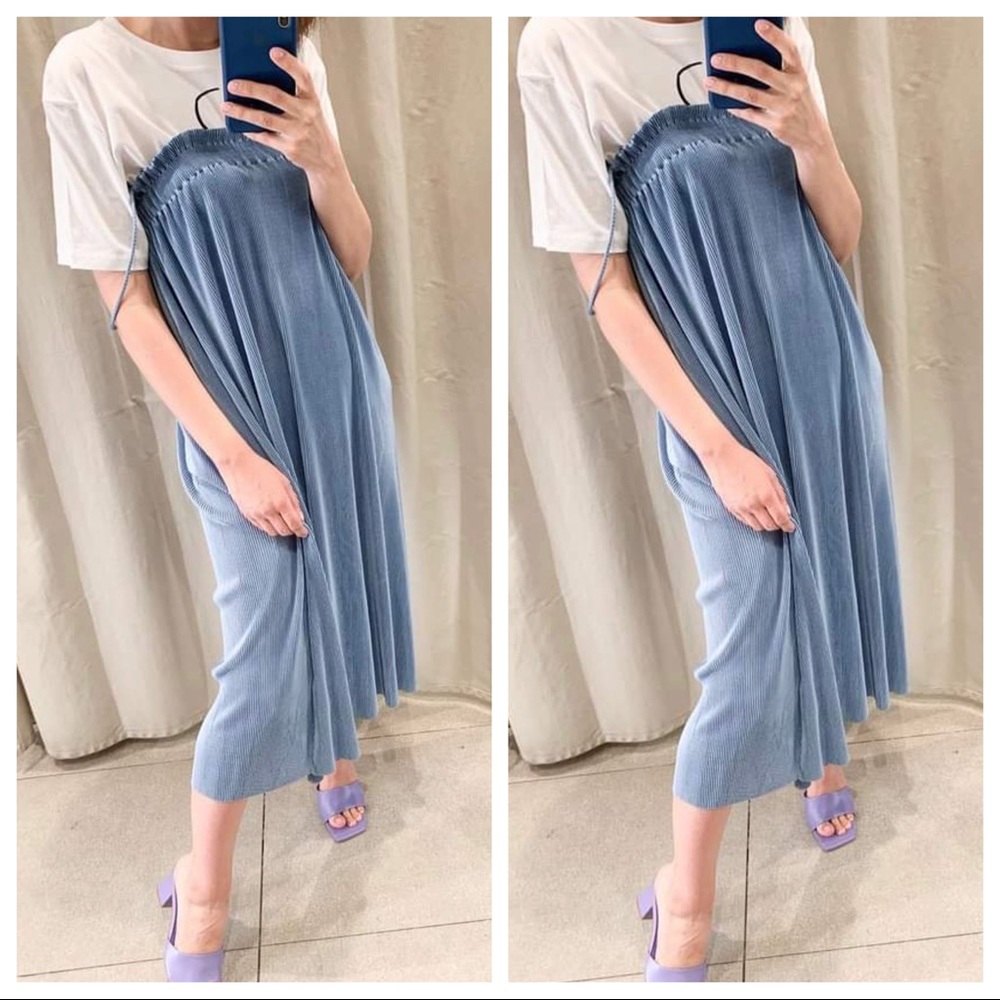 ZARA PLEATED DRESS - Picture 3 of 3